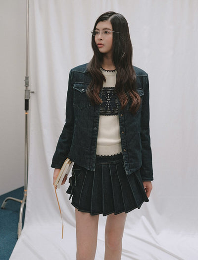 Retro Denim Cotton Jacket/Skirt LAL0247