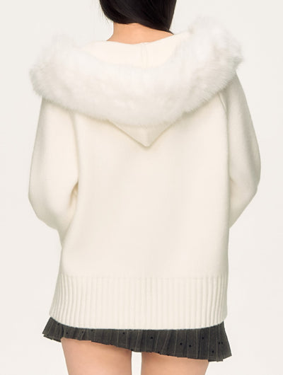 Soft Hooded Knitted Cardigan WEE0061