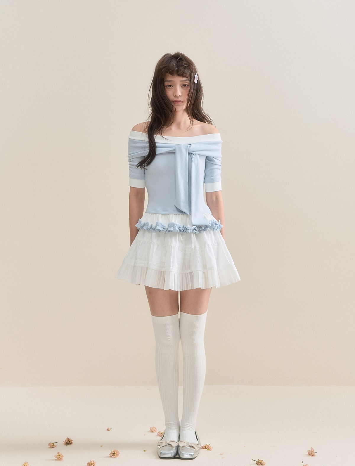 White Lace A-line Tutu Skirt SUN0133