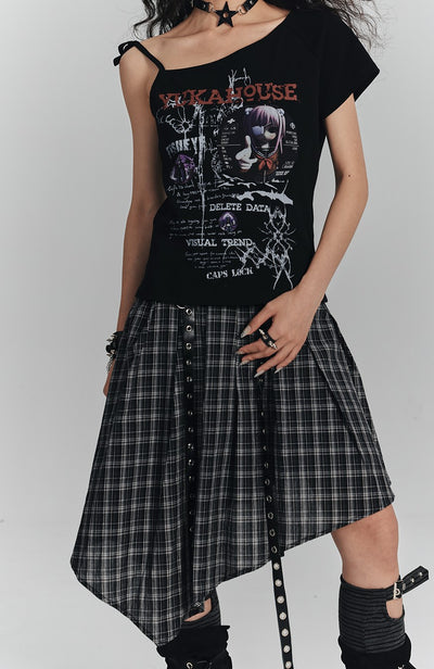 Punk Printed Short-sleeved T-shirt KIN0131