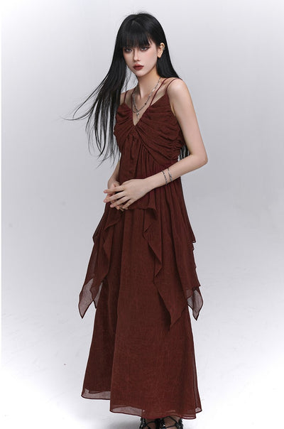 Red Lazy Style Camisole/Skirt LAD0202