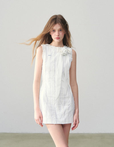Striped Lace Sleeveless Dress SUN0147