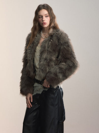 Eco-Friendly Fur Short Jacket VIA0368
