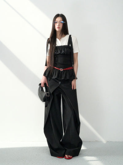 Double Waist Wide-leg Suit Pants LAL0181