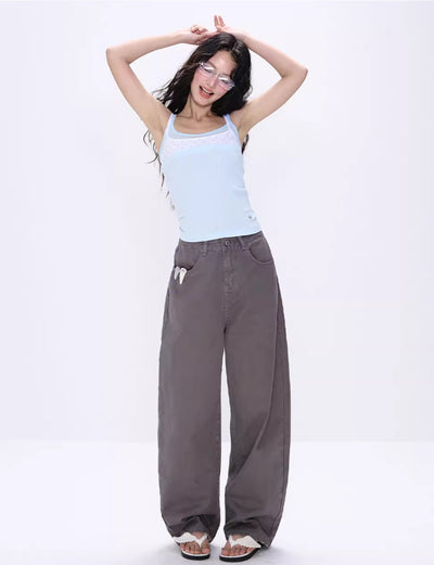 Grey Casual Scimitar Jeans NEC0219
