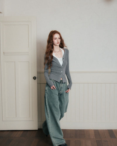 Halter Neck Layered Knitted Cardigan LUL0171