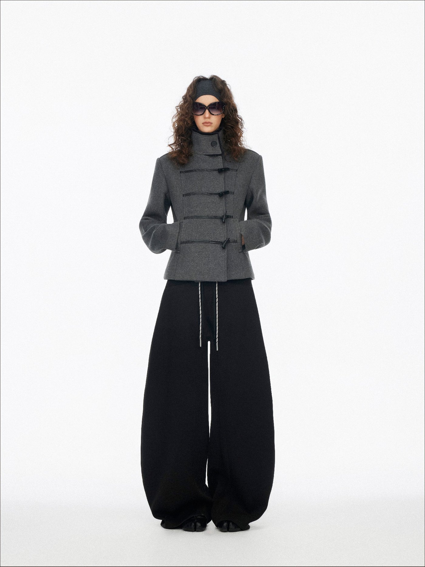 Stand Collar Horn Button Coat SAL0196