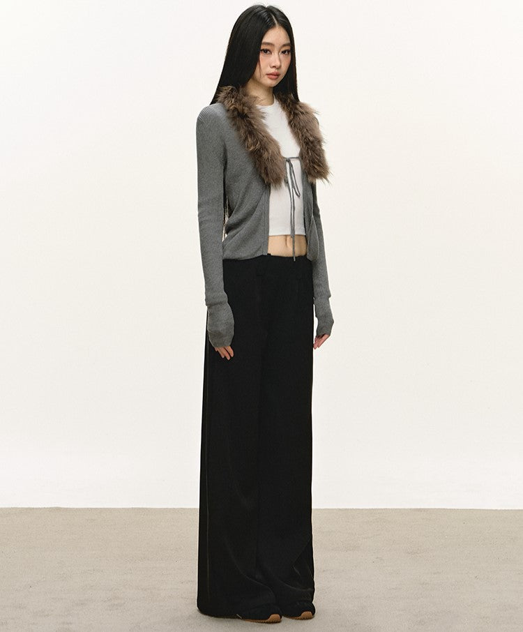 Tencel Wool Collar Sweater Cardigan ANA0097