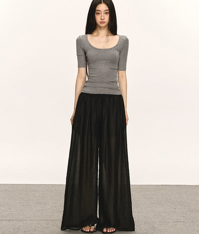 Wide-leg Drape Mopping Pants ANA0026