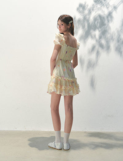 Embroidered Flower Print Dress SUN0165
