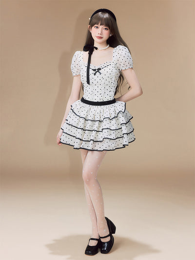 Polka Dot Tutu Waist Cake Dress SIS0018