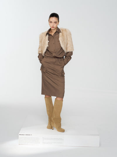 Eco-Friendly Fur Short Jacket 4MU0166