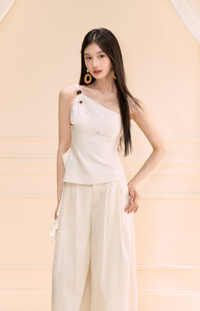 One-shoulder Asymmetric Top/Pants OSH0182