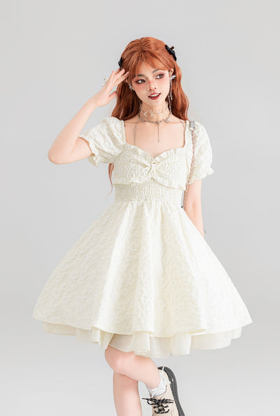 Floral White Waist Princess Dress KEI0071