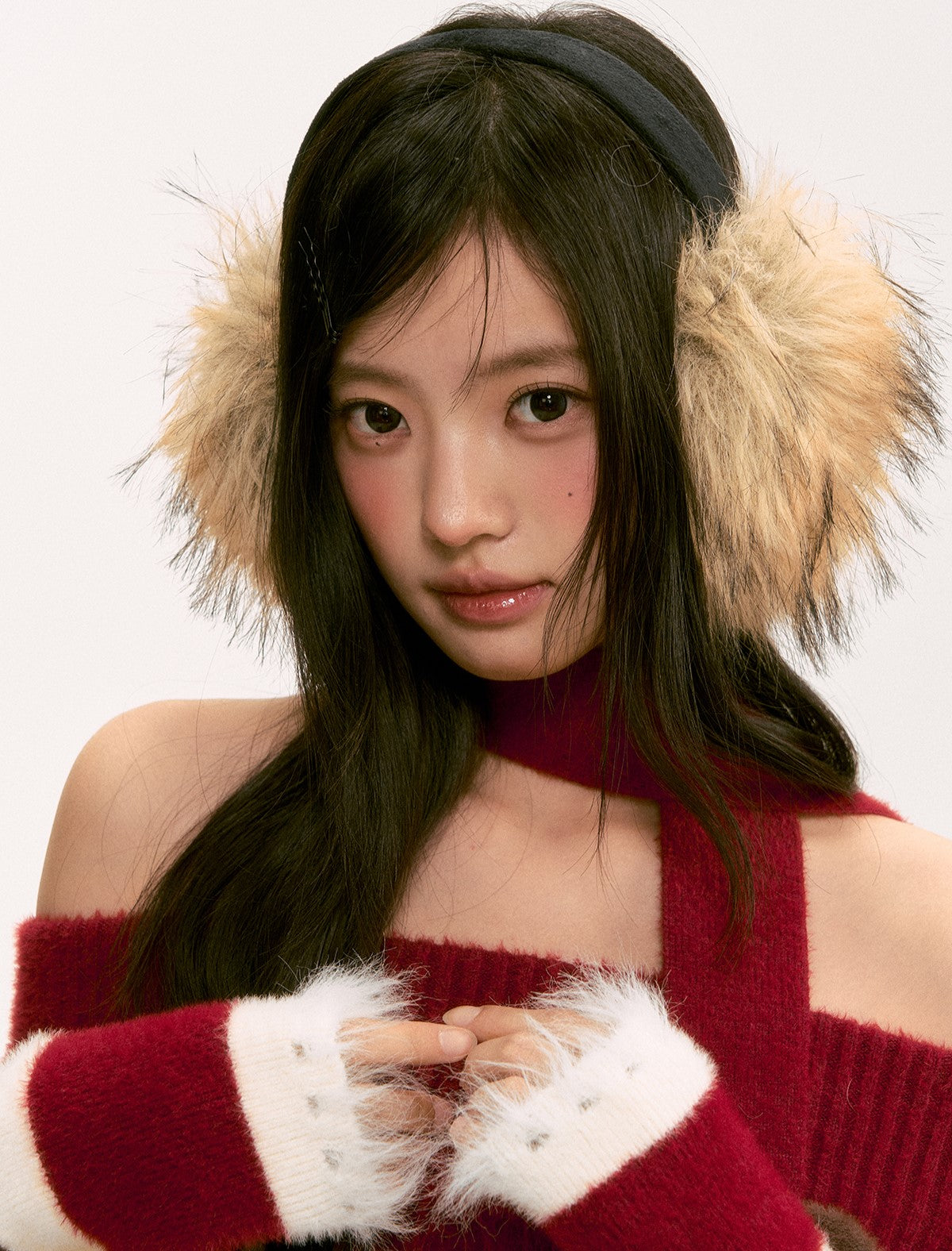 Striped Color Block Off-Shoulder Sweater WEE0123