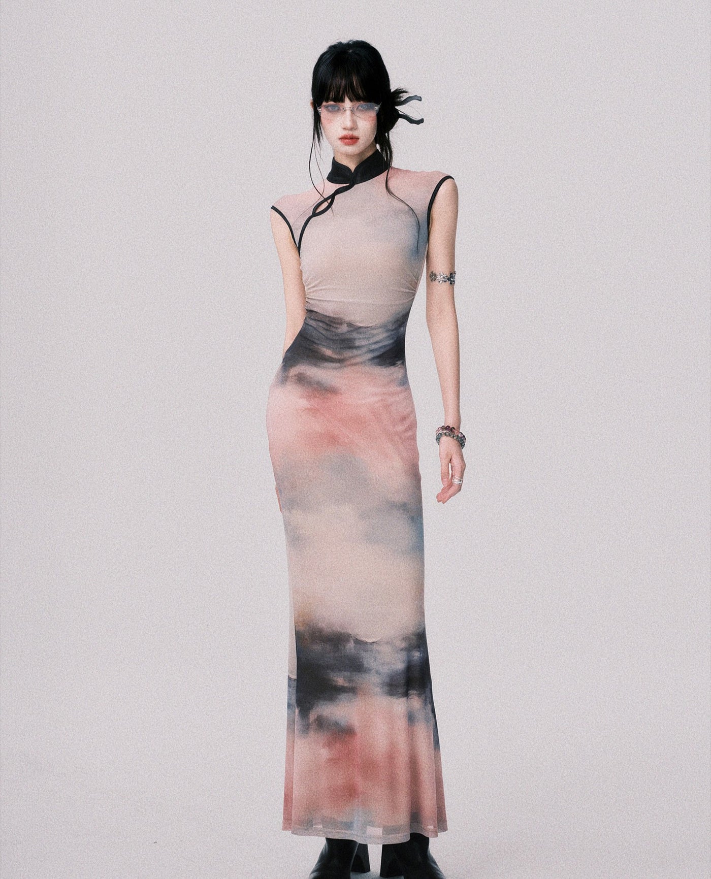 Ink Painting Chinese Long Dress LUL0148