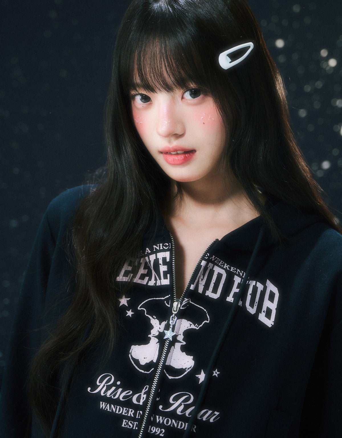 Retro Print Hooded Sweatshirt Short Jacket WEE0108