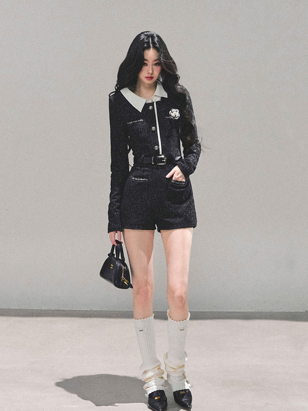 Luxurious Style Flower Decorated Jumpsuit DIA0684