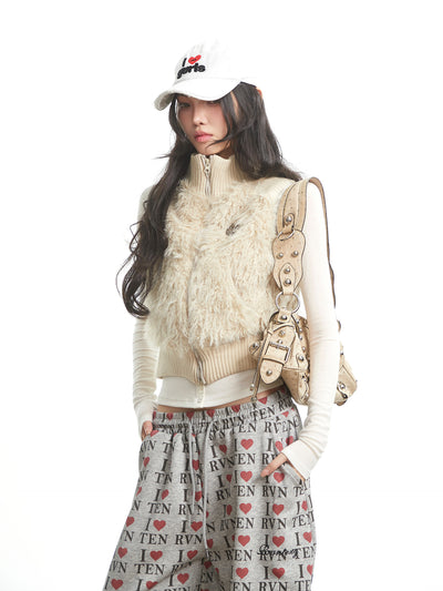 Furry Casual Short Vest Jacket UNC0319