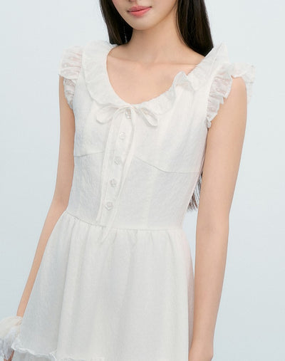 Small Flying Sleeves Cake Mesh Dress NTO0223