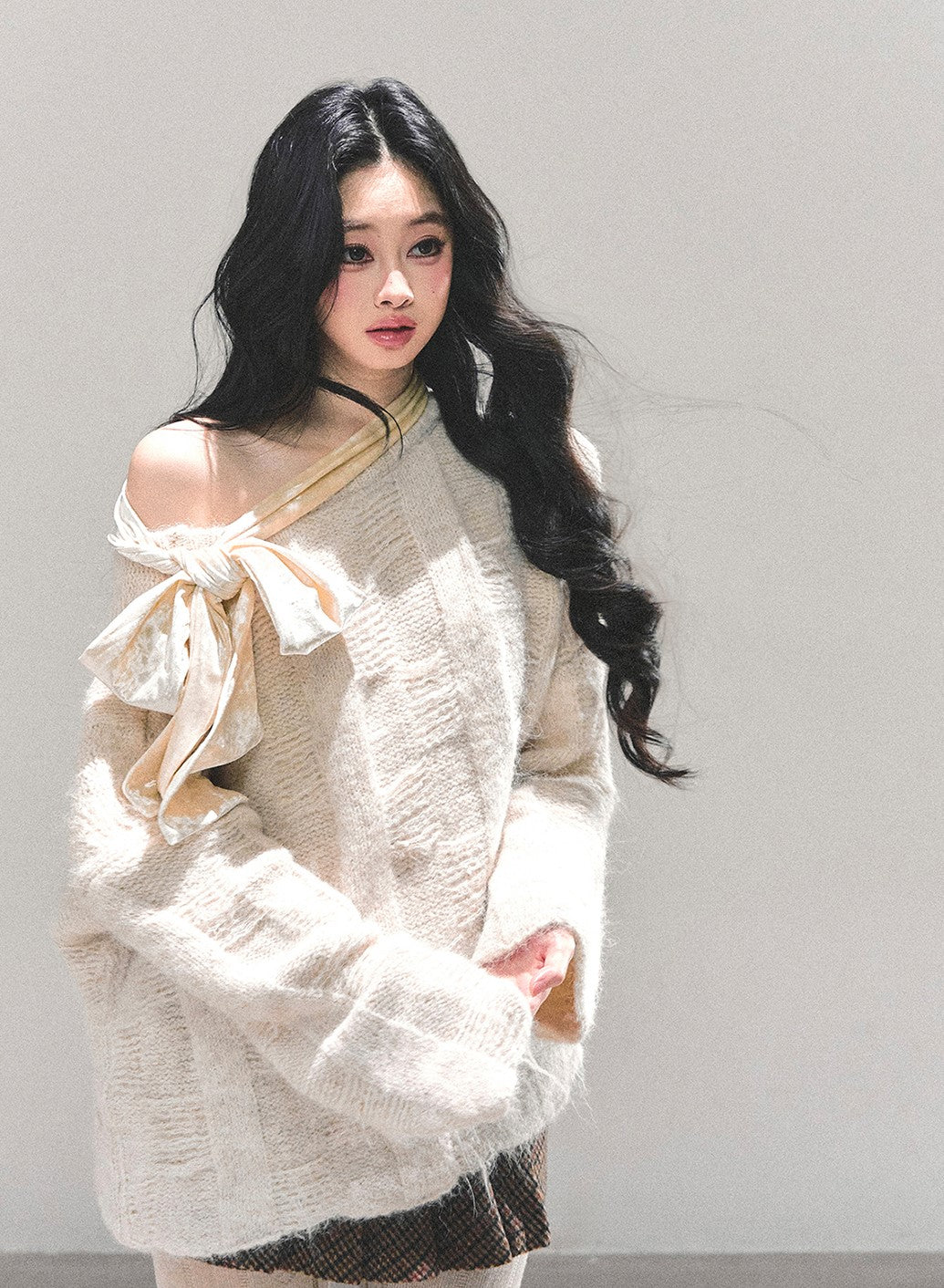 Bow Off-Shoulder Sweater DIA0695