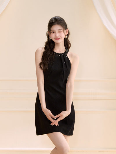 Halter Neck A-line Dress OSH0123