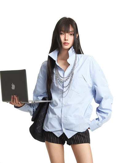 Loose Long Sleeve Lapel Shirt UNC0280