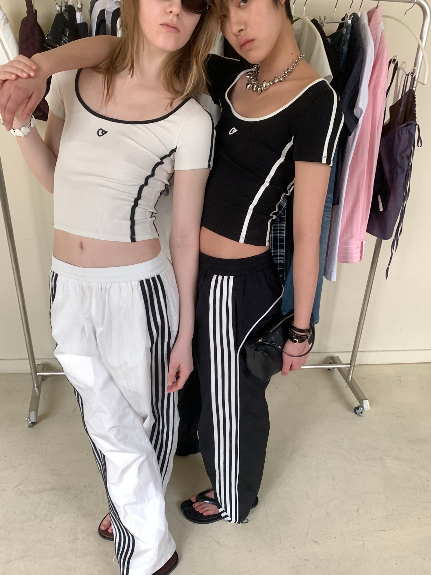 Nylon Loose Casual Pants AOA0027