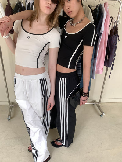 Nylon Loose Casual Pants AOA0027