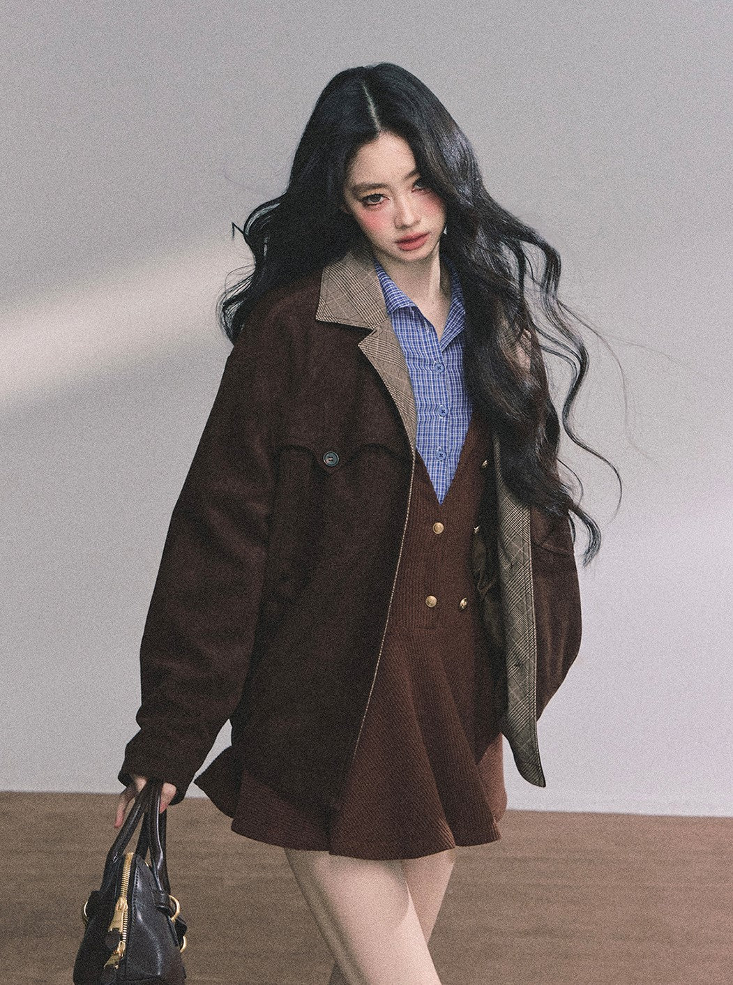 Fake Two-piece French Knitted Dress DIA0613