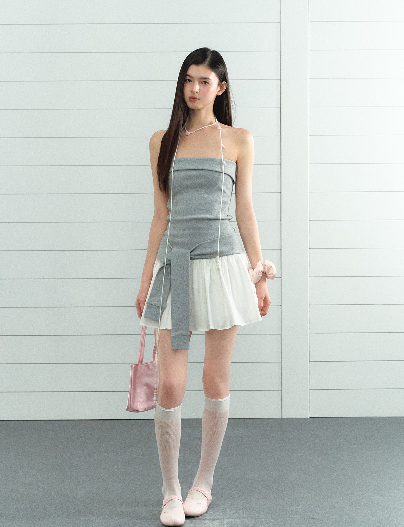 Contrast Color Tube Top Dress LAL0203