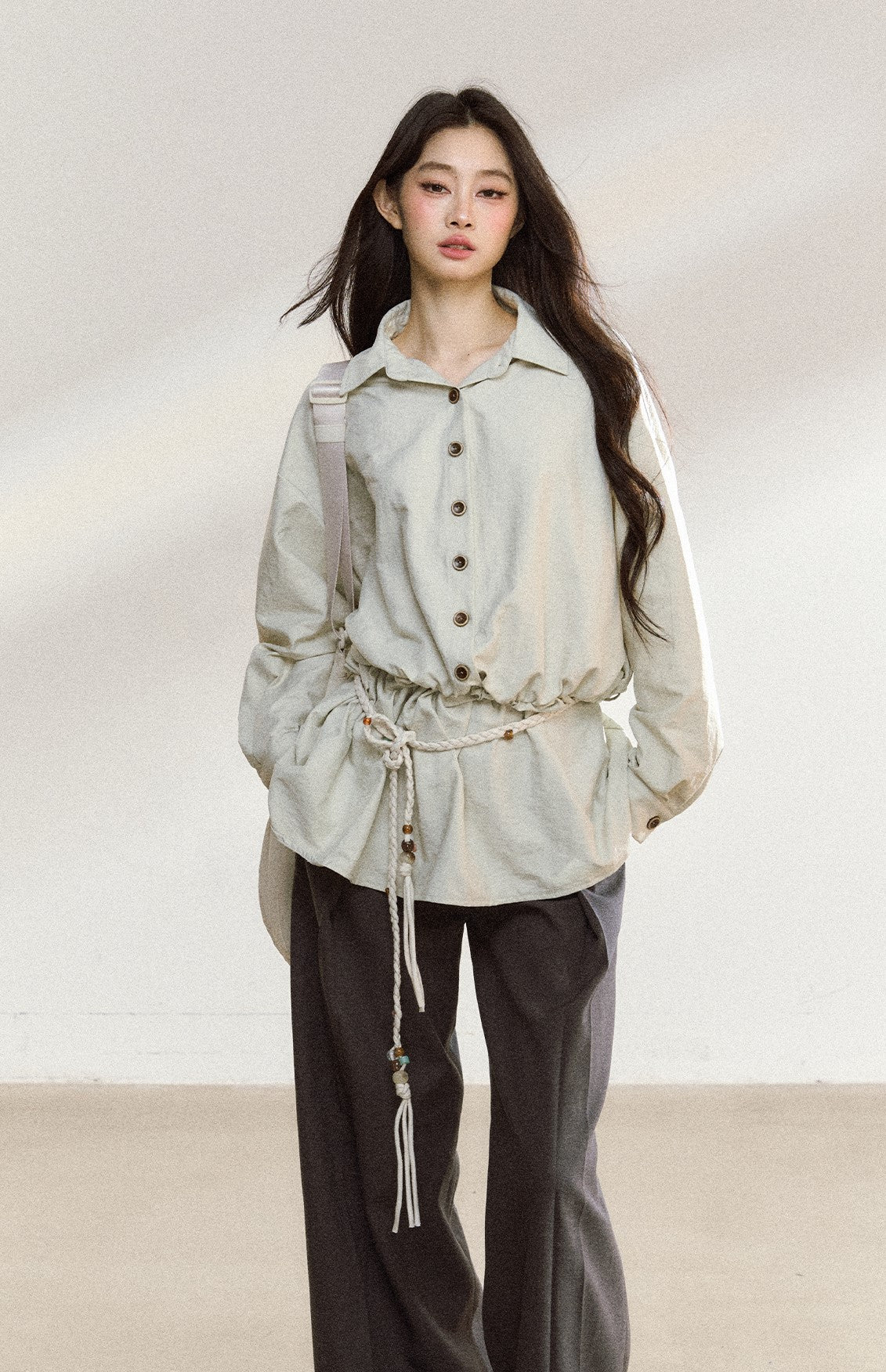 Casual Loose Long-sleeved Shirt./Shorts SHI0223