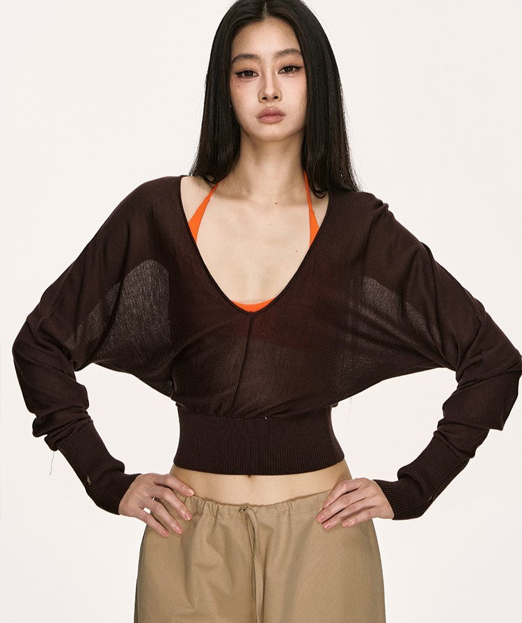 V-neck Loose Layered Top ANA0011