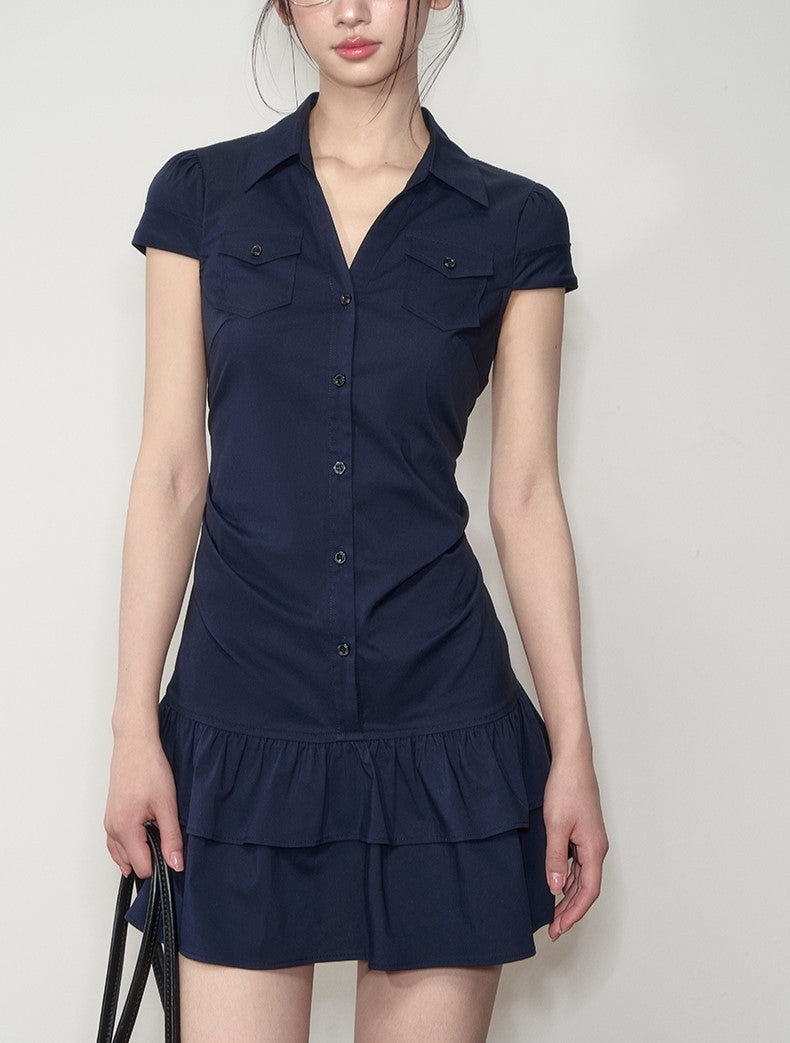 Retro Waist Shirt Dress SOO0014
