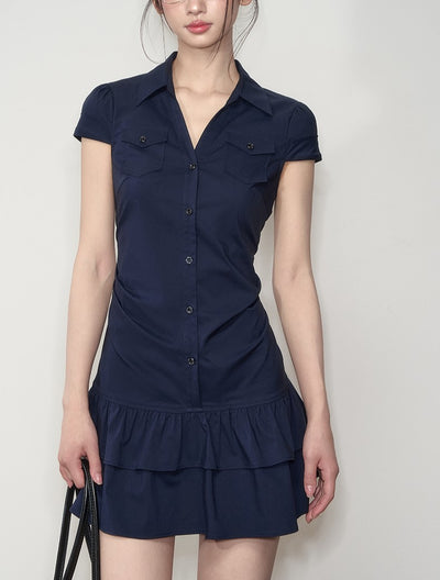 Retro Waist Shirt Dress SOO0014