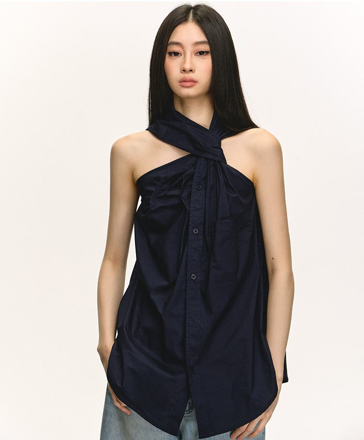 Halter Neck Twisted Top ANA0045
