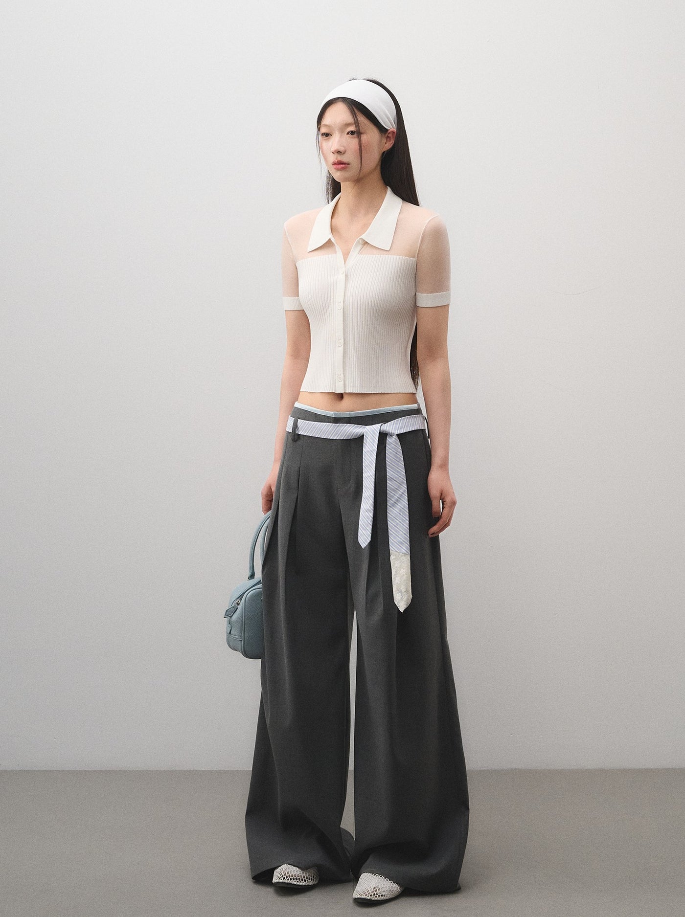 Low Waist Wide Leg Suit Pants LAL0166