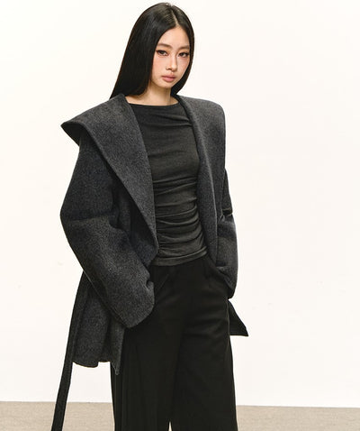 High-end Lace-up Hooded Jacket ANA0089