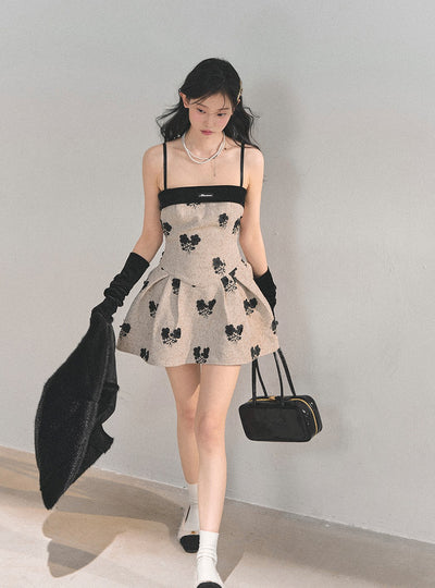 Two-Piece Flower Dress+Rich Cape DIA0728