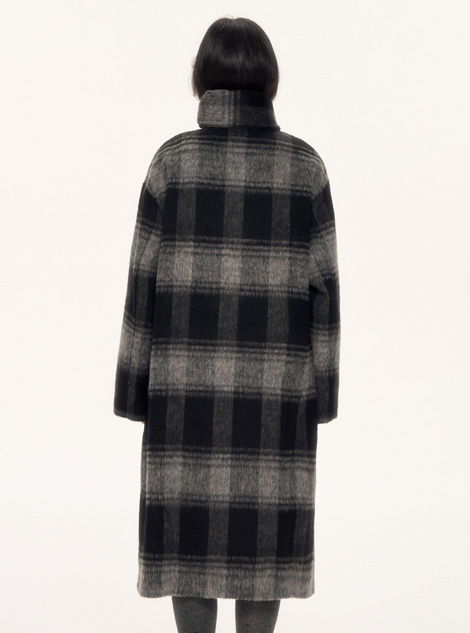 High-End Plaid Long Wool Coat WEE0092