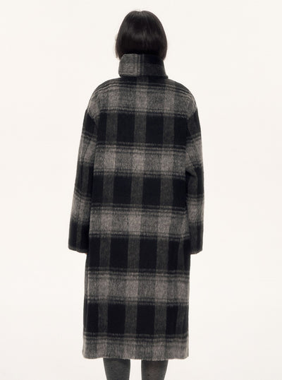 High-End Plaid Long Wool Coat WEE0092