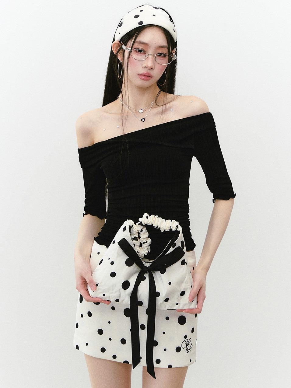 One-shoulder Mid-sleeve T-shirt VIA0244