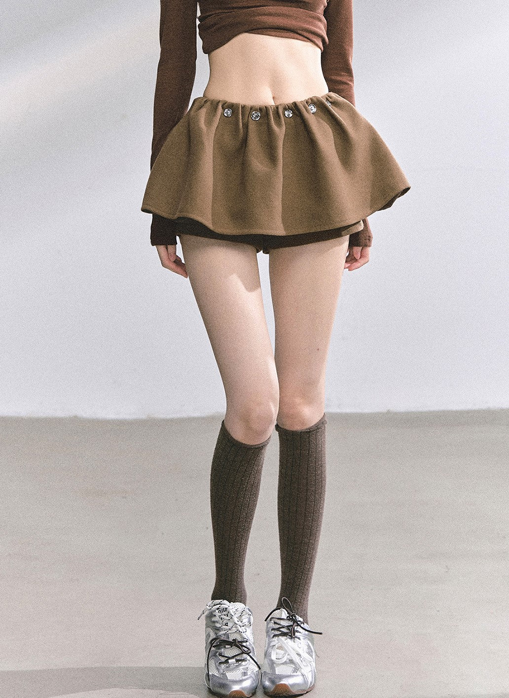 High Waist A- line Puffy Skirt DIA0562