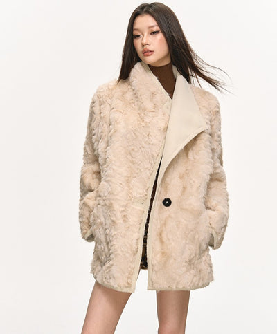 High-end Stand-collar Faux Fur Coat ANA0081