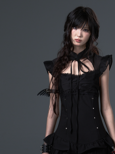 Small Flying Sleeve Puffy Cake Dress FRU0107