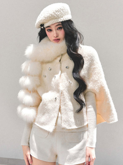 French-style Knitted Cape Cardigan DIA0689