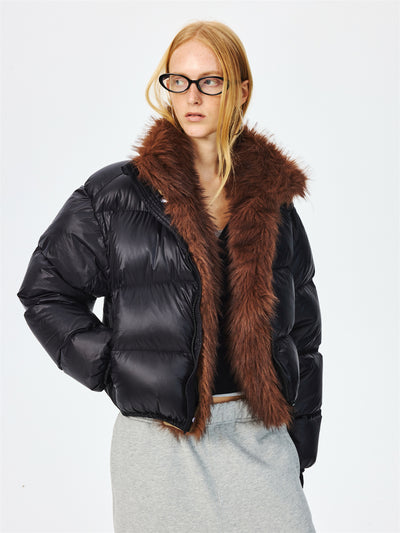 Large Fur Collar Thick Down Jacket CUR0268