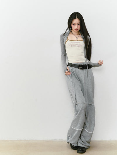 Raw Edge Loose Sweatpants VIA0325