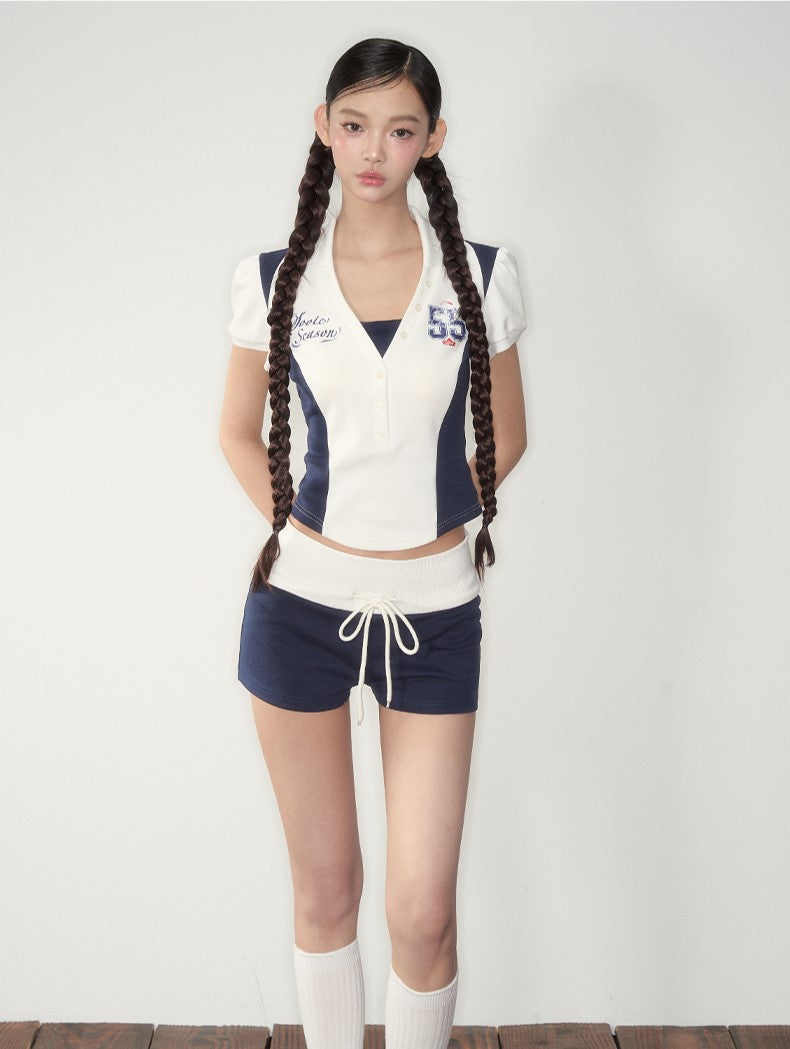 Jersey Sports Style Top/Shorts SOO0015