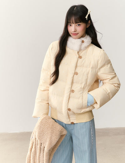 Floral Polka Dot Print Down Jacket NTO0241